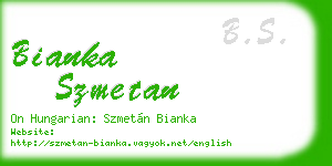 bianka szmetan business card